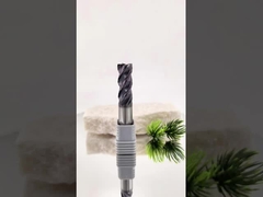 4 Flute Solid Carbide Flat End Mill with Chip Splitter High Performance Steel Cutting Tool